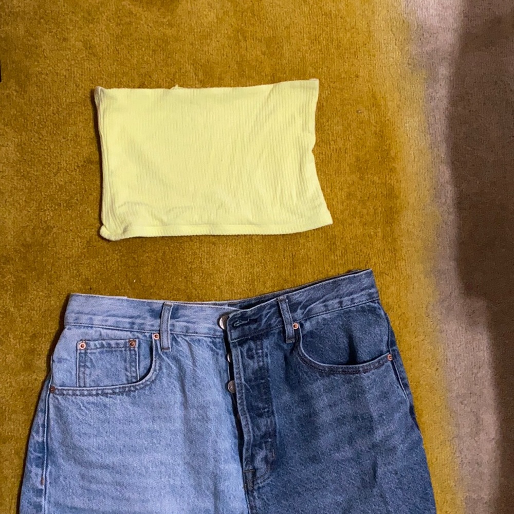 Neon Yellow LF Bandeau Top